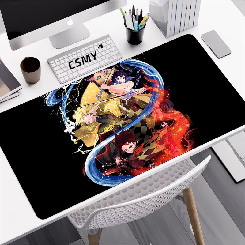 Demon Slayer Mouse Pad Gaming Laptops Keyboard Mat Deskmat Pc Accessories Desk Protector Mousepad Gamer Mats Anime Mause Pads