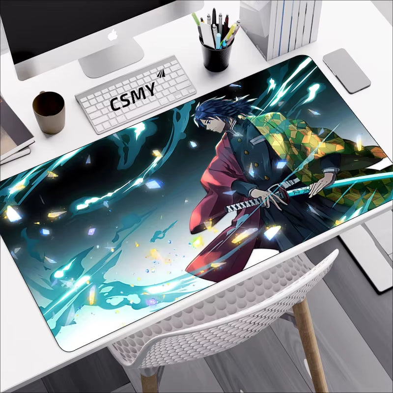 Demon Slayer Mouse Pad Gaming Laptops Keyboard Mat Deskmat Pc Accessories Desk Protector Mousepad Gamer Mats Anime Mause Pads