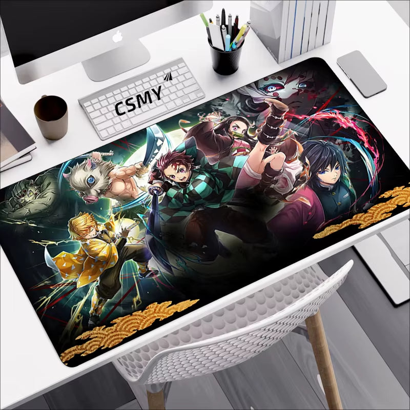 Demon Slayer Mouse Pad Gaming Laptops Keyboard Mat Deskmat Pc Accessories Desk Protector Mousepad Gamer Mats Anime Mause Pads