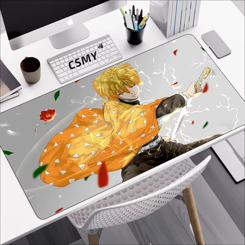 Demon Slayer Mouse Pad Gaming Laptops Keyboard Mat Deskmat Pc Accessories Desk Protector Mousepad Gamer Mats Anime Mause Pads