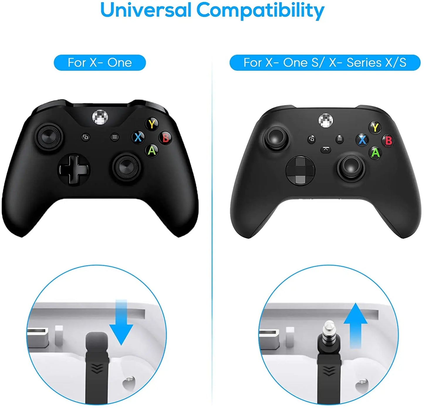Wireless 2.4Ghz Mini Controller Keyboard Gaming Chatpad with Audio/Headset Jack for Controller Accessories