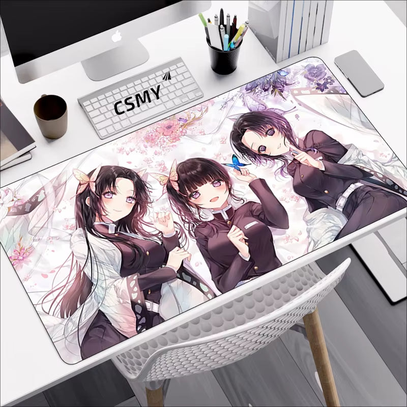 Demon Slayer Mouse Pad Gaming Laptops Keyboard Mat Deskmat Pc Accessories Desk Protector Mousepad Gamer Mats Anime Mause Pads