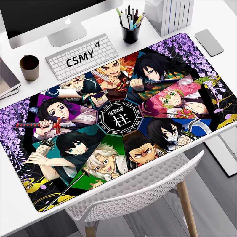 Demon Slayer Mouse Pad Gaming Laptops Keyboard Mat Deskmat Pc Accessories Desk Protector Mousepad Gamer Mats Anime Mause Pads