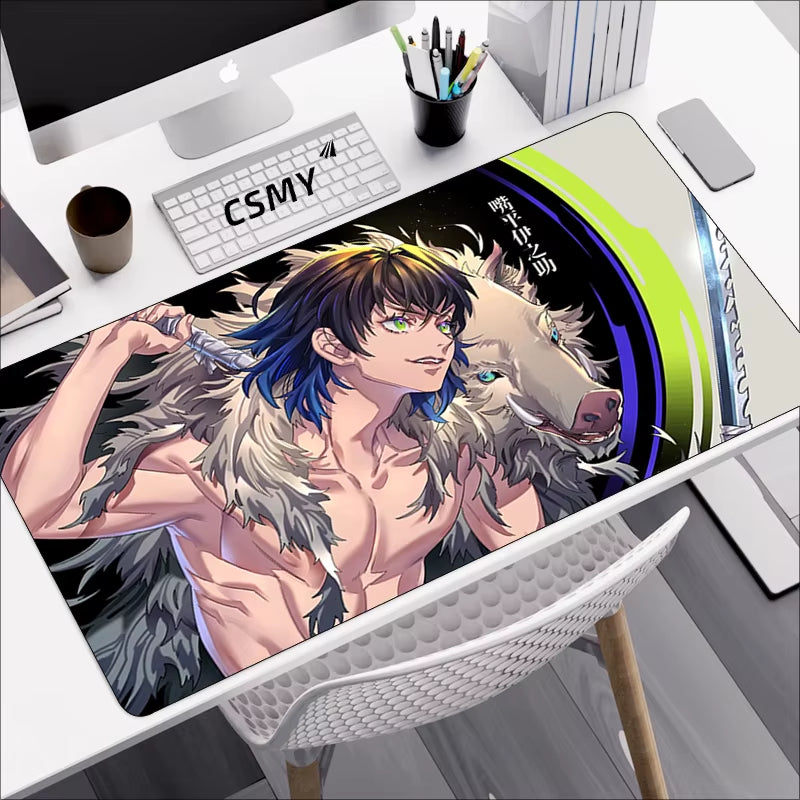Demon Slayer Mouse Pad Gaming Laptops Keyboard Mat Deskmat Pc Accessories Desk Protector Mousepad Gamer Mats Anime Mause Pads