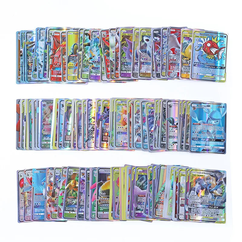 20Pcs English Pokemons Cards Holographic EX Vstar Vmax GX Letter Rainbow Arceus Shiny Charizard Mewtwo Evolution Combination