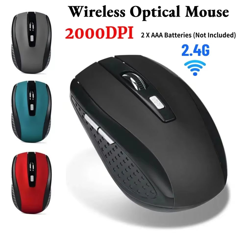Computer Mouse Wireless USB Adjustable Gamer Gaming 6 Button Optical 2.4 USB Receiver for Computer PC Accessories