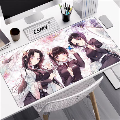 Demon Slayer Mouse Pad Gaming Laptops Keyboard Mat Deskmat Pc Accessories Desk Protector Mousepad Gamer Mats Anime Mause Pads