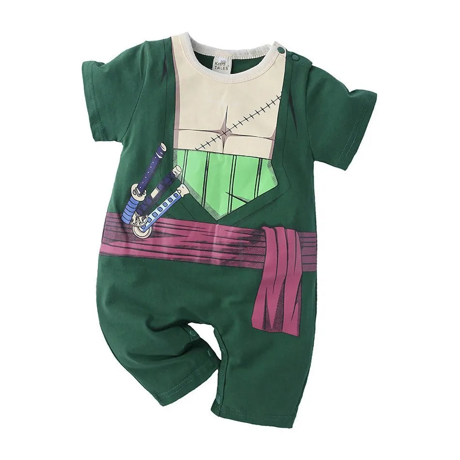Newborn Costume Baby Anime Romper Boy Kakashi Akatsuki Chopper Zoro Vegeta Cosplay Clothes Infant Jumpsuit Clothes 0-18 Months