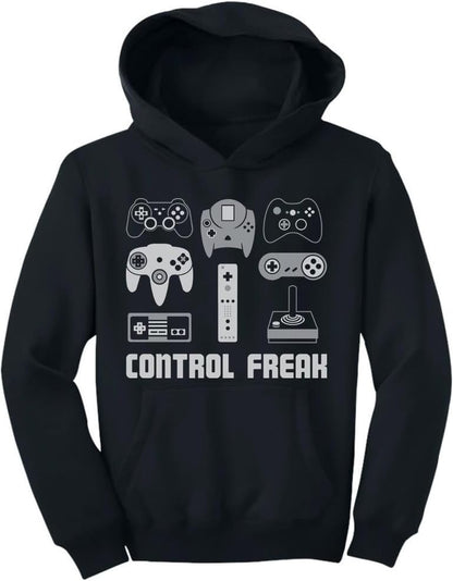 Video Game Control Freak Gifts for Gamers Gaming Sweatshirts Hoodies for Kids