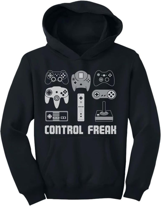 Video Game Control Freak Gifts for Gamers Gaming Sweatshirts Hoodies for Kids