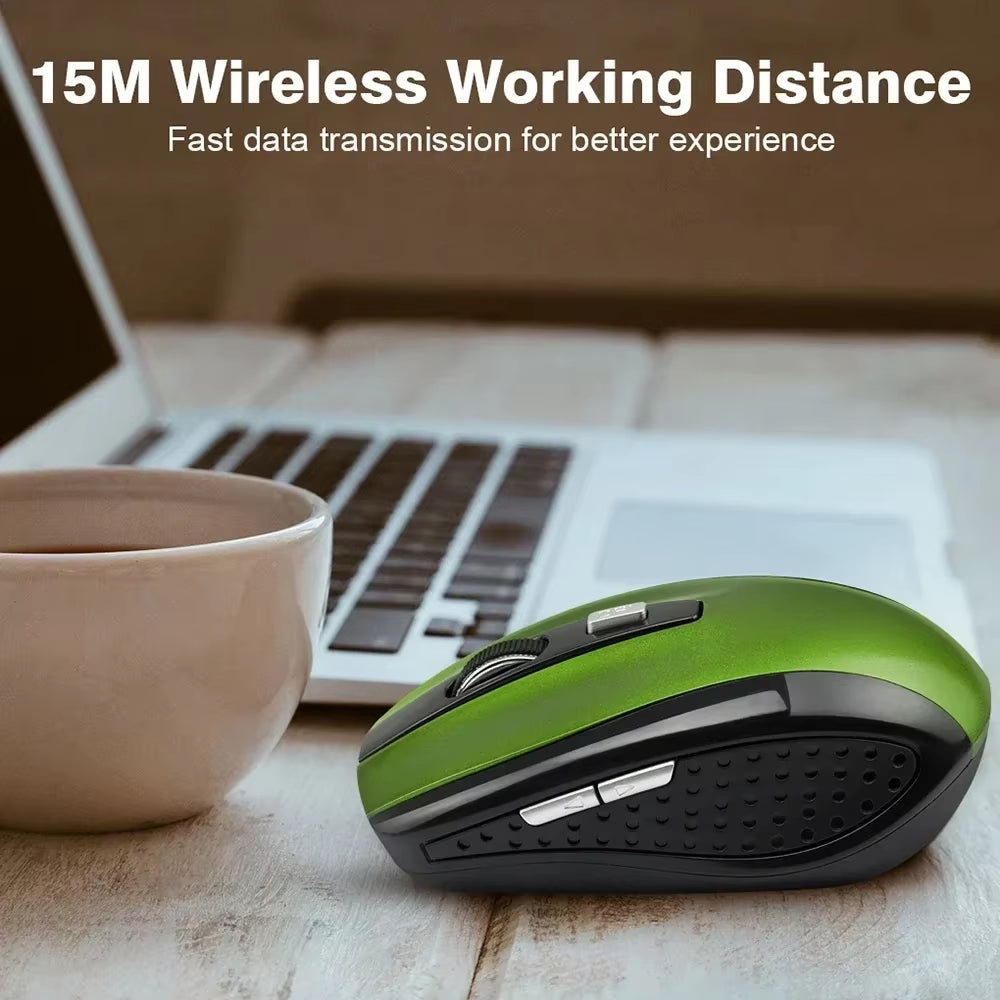 Computer Mouse Wireless USB Adjustable Gamer Gaming 6 Button Optical 2.4 USB Receiver for Computer PC Accessories