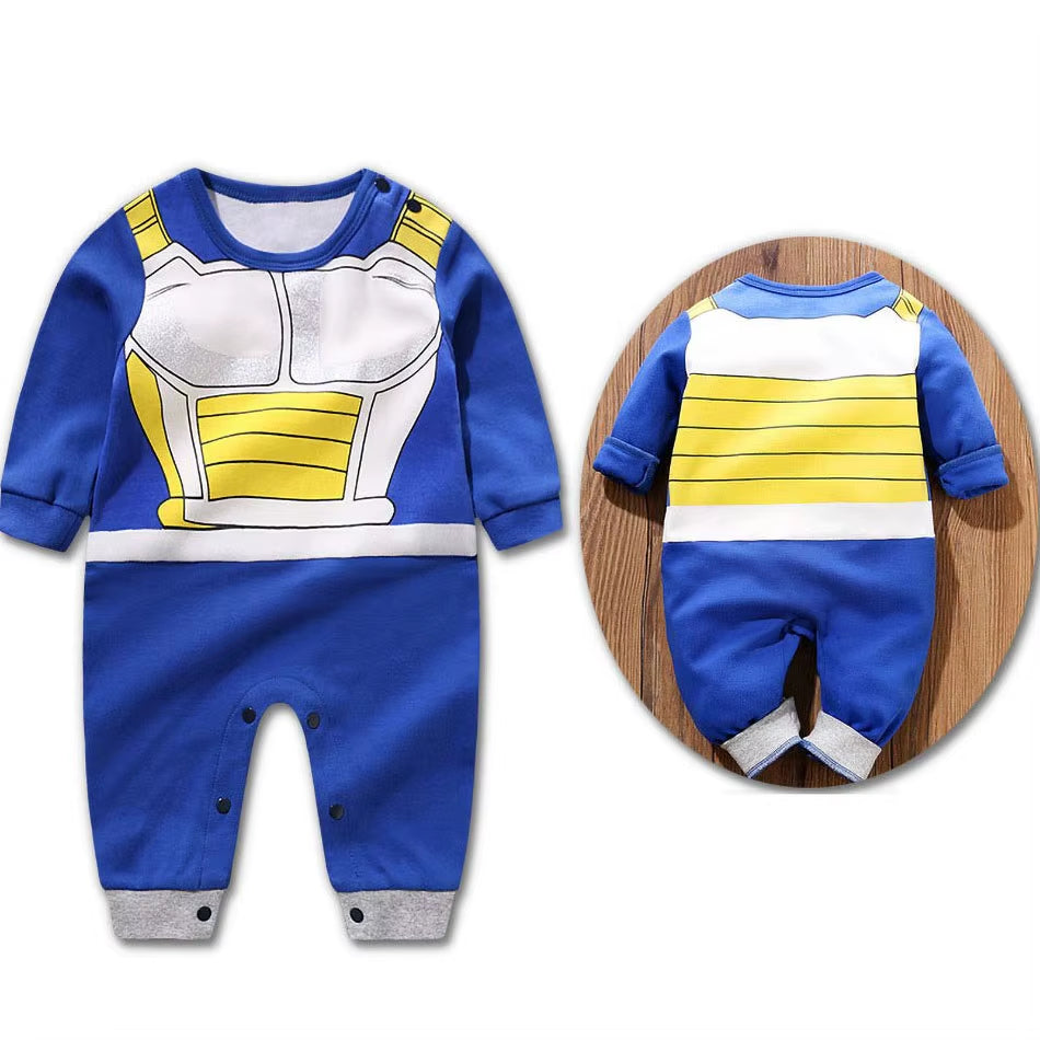 Newborn Costume Baby Anime Romper Boy Kakashi Akatsuki Chopper Zoro Vegeta Cosplay Clothes Infant Jumpsuit Clothes 0-18 Months