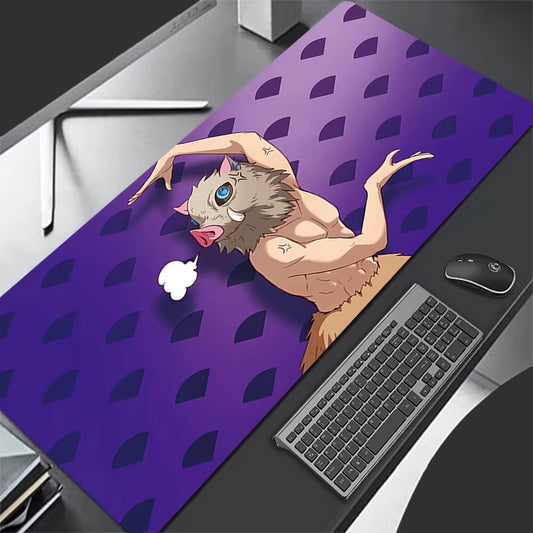 Mouse Pad Demon Slayer Inosuke Gaming Laptops Keyboard Mat Deskmat Pc Accessories Desk Protector Anime Gamer Carpet Mousepads XL