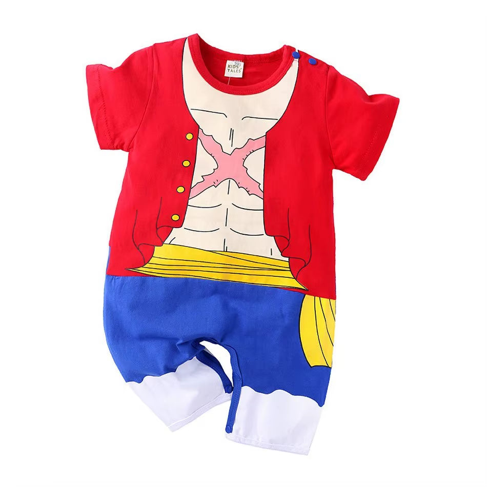 Newborn Costume Baby Anime Romper Boy Kakashi Akatsuki Chopper Zoro Vegeta Cosplay Clothes Infant Jumpsuit Clothes 0-18 Months