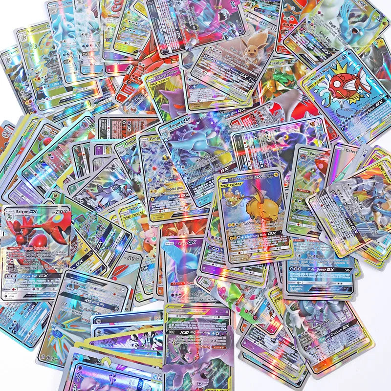20Pcs English Pokemons Cards Holographic EX Vstar Vmax GX Letter Rainbow Arceus Shiny Charizard Mewtwo Evolution Combination