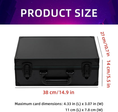 3" X 4" Sports Cards Storage Box, Top Loader Card Carrying Case, Sleeved Card St