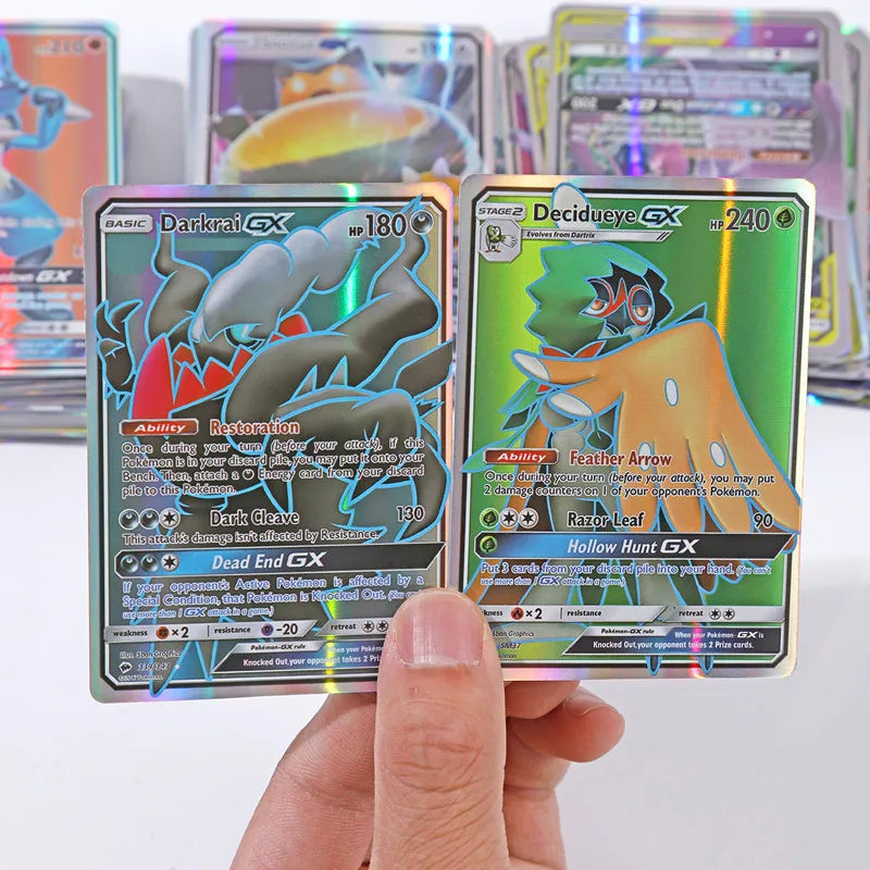 20Pcs English Pokemons Cards Holographic EX Vstar Vmax GX Letter Rainbow Arceus Shiny Charizard Mewtwo Evolution Combination